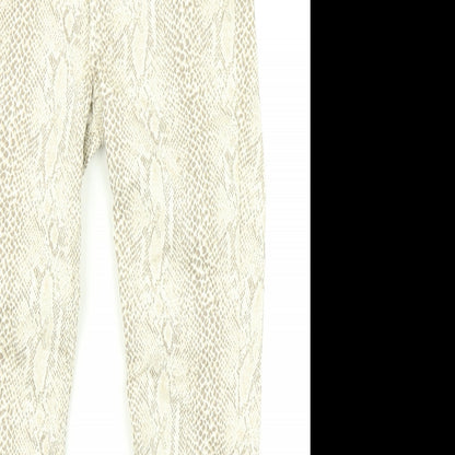 River Island Womens Brown Animal Print Denim Skinny Jeans Size 6 L22 in