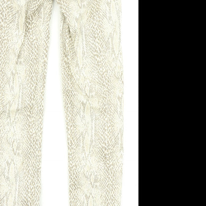 River Island Womens Brown Animal Print Denim Skinny Jeans Size 6 L22 in