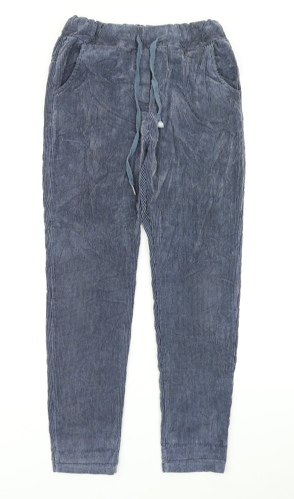Made In Itlay Womens Blue Striped  Tapered Jeans Size 26 in L26 in