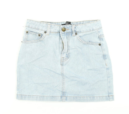 FOREVER 21 Womens Blue  Denim A-Line Skirt Size S