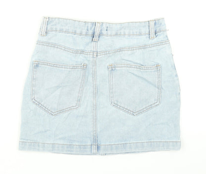 FOREVER 21 Womens Blue  Denim A-Line Skirt Size S