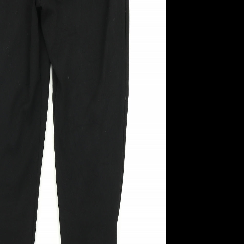 Womens UK Size 10 Boohoo Regular Fit Dress Pants Black Trousers