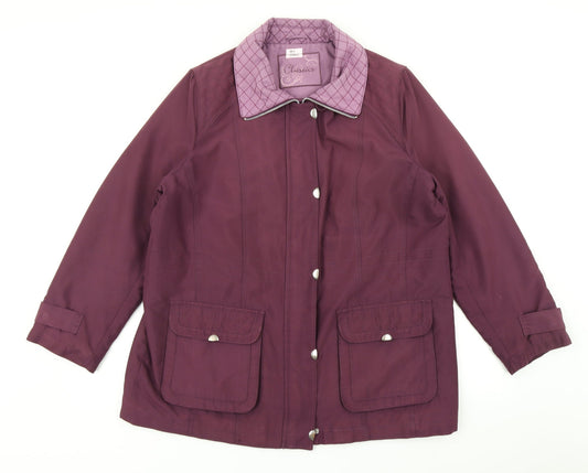 BM Womens Purple   Pea Coat Coat Size M