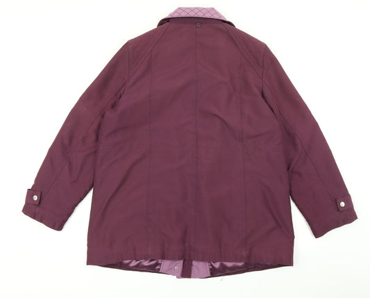 BM Womens Purple   Pea Coat Coat Size M