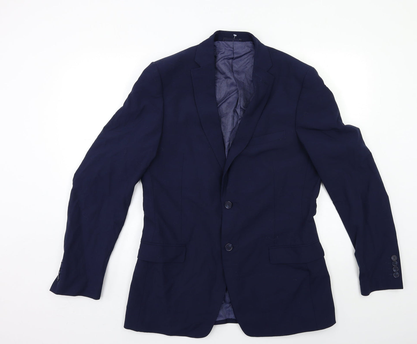 Mens UK Size 40 Marks and Spencer Regular Blue Suit Jacket