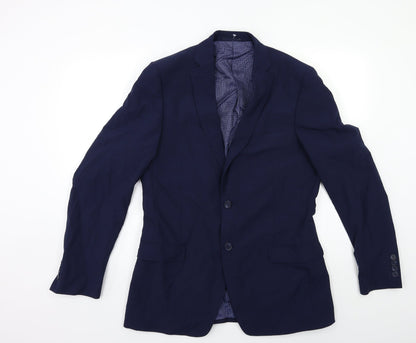 Mens UK Size 40 Marks and Spencer Regular Blue Suit Jacket