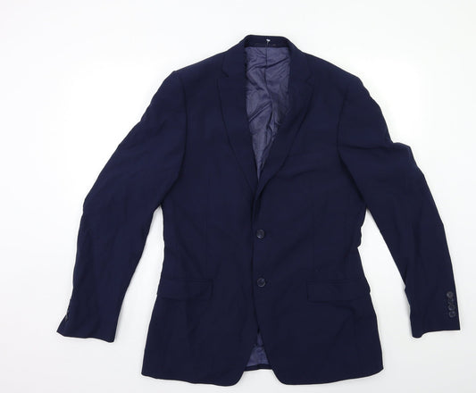 Mens UK Size 40 Marks and Spencer Regular Blue Suit Jacket