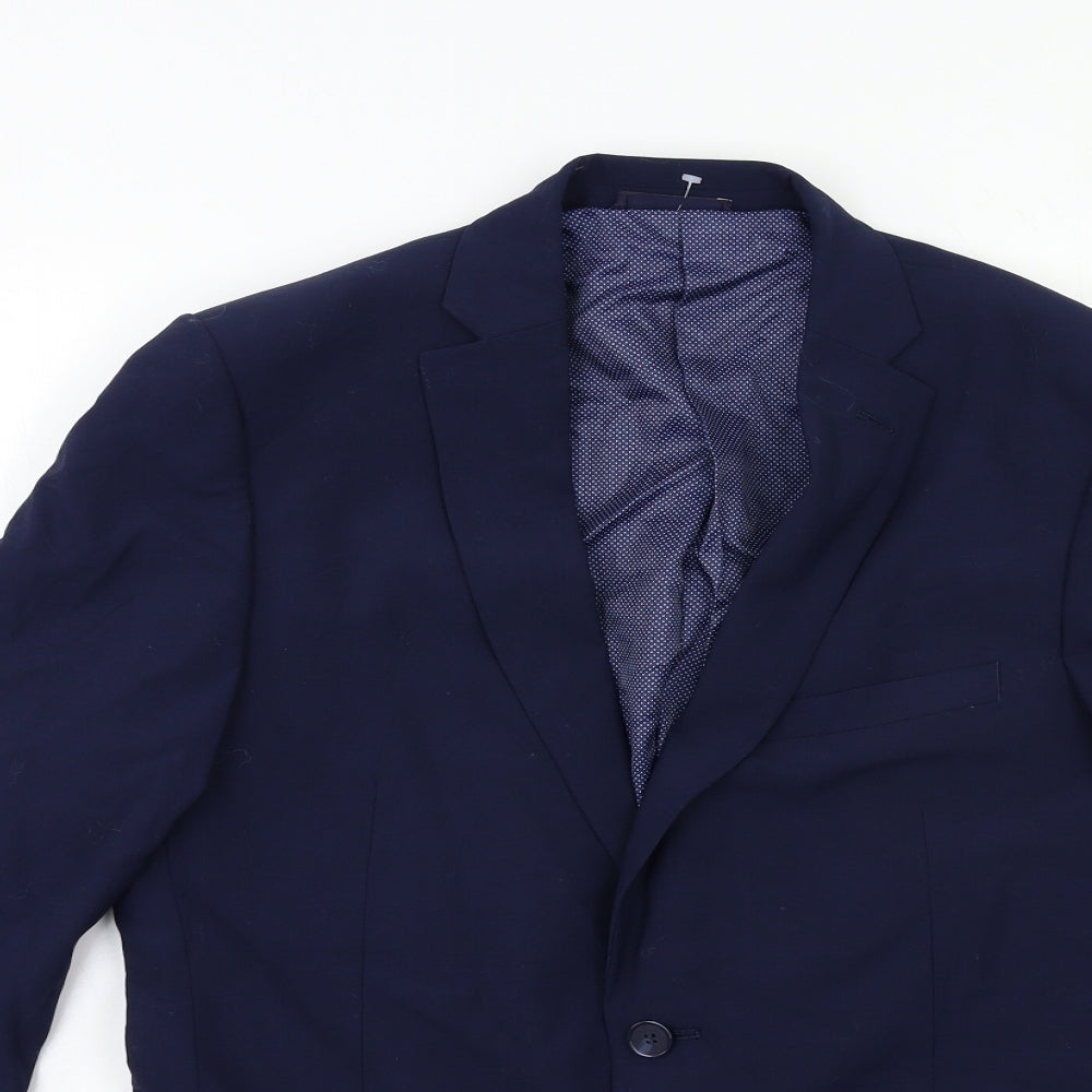 Mens UK Size 40 Marks and Spencer Regular Blue Suit Jacket