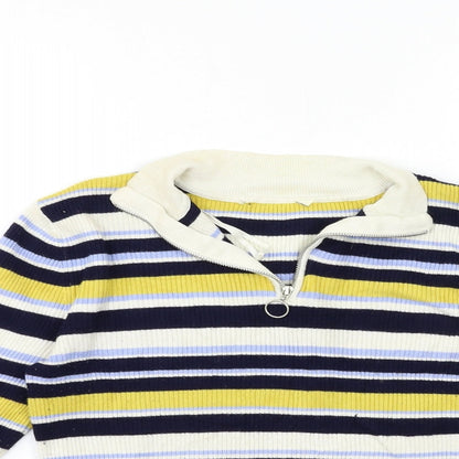 Womens UK Size 10 Miss Selfridge Yellow Pullover Jumper