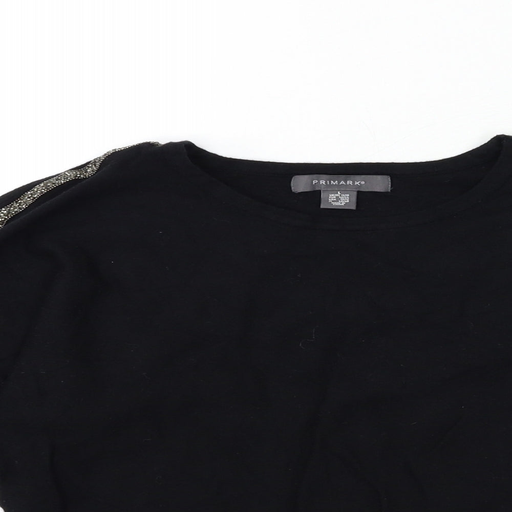 Primark Womens Black  Knit Pullover Jumper Size 14