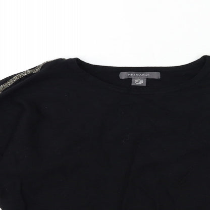 Primark Womens Black  Knit Pullover Jumper Size 14
