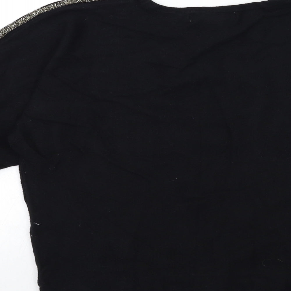 Primark Womens Black  Knit Pullover Jumper Size 14