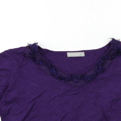 Per Una Womens Purple  Knit Pullover Jumper Size 12