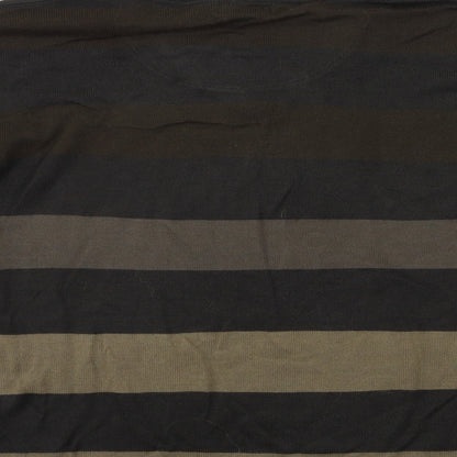 F&F Mens Brown Striped Knit Pullover Jumper Size L