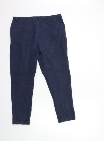 Womens UK Size 12 Camaïeu Regular Fit  Blue Trousers