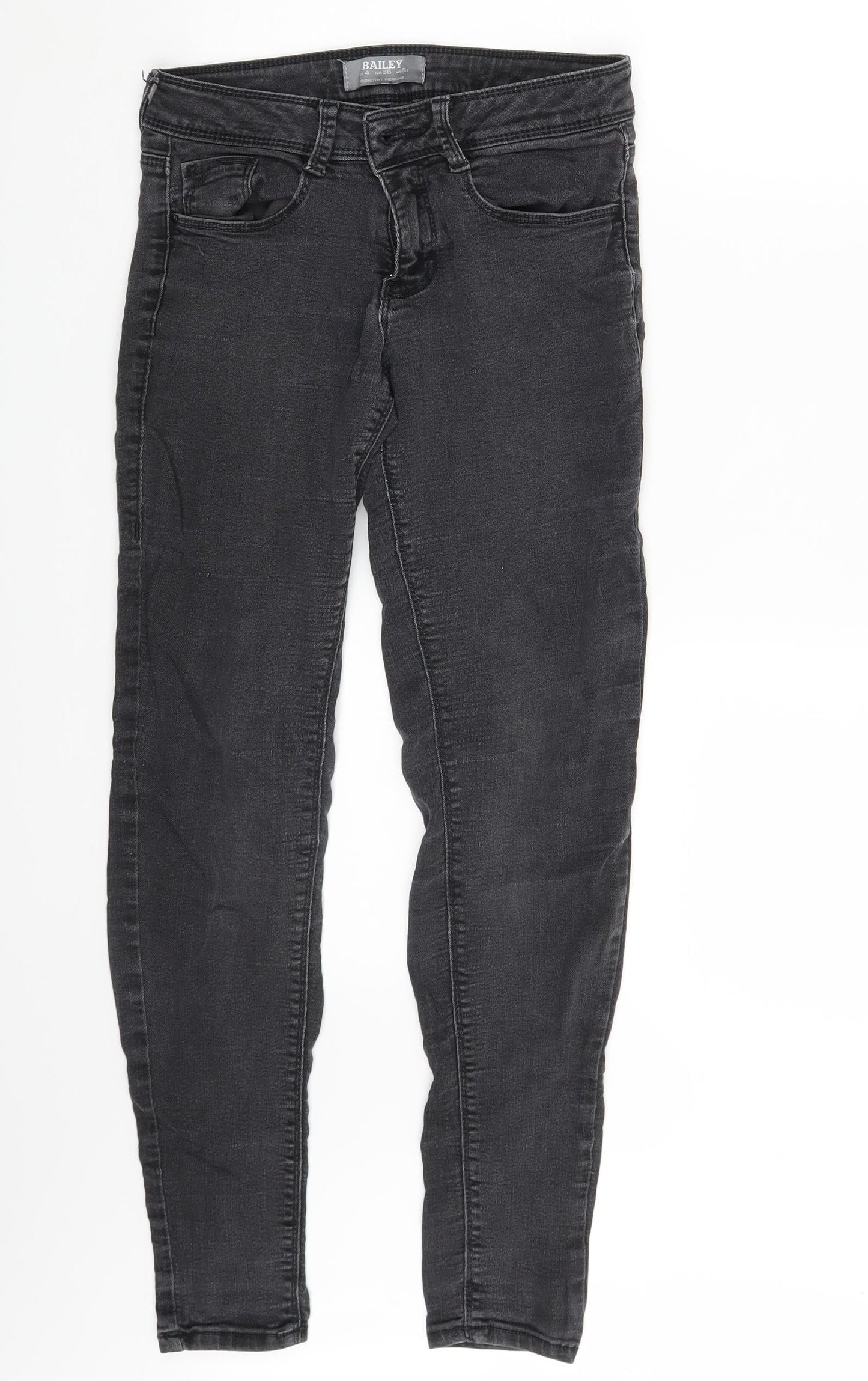 Dorothy Perkins Womens Grey  Denim Skinny Jeans Size 8 L27 in