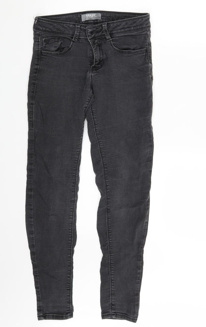 Dorothy Perkins Womens Grey  Denim Skinny Jeans Size 8 L27 in