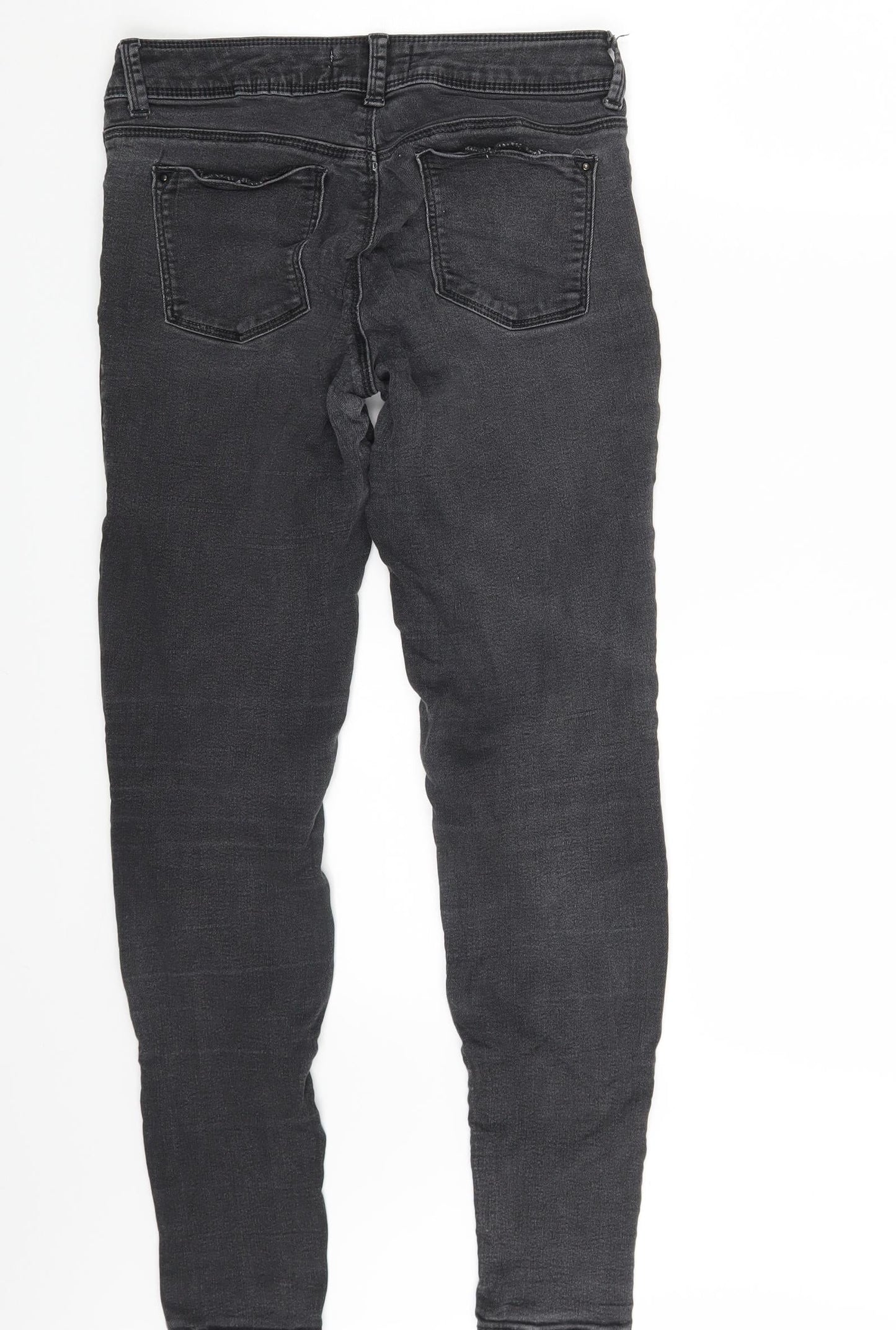 Dorothy Perkins Womens Grey  Denim Skinny Jeans Size 8 L27 in