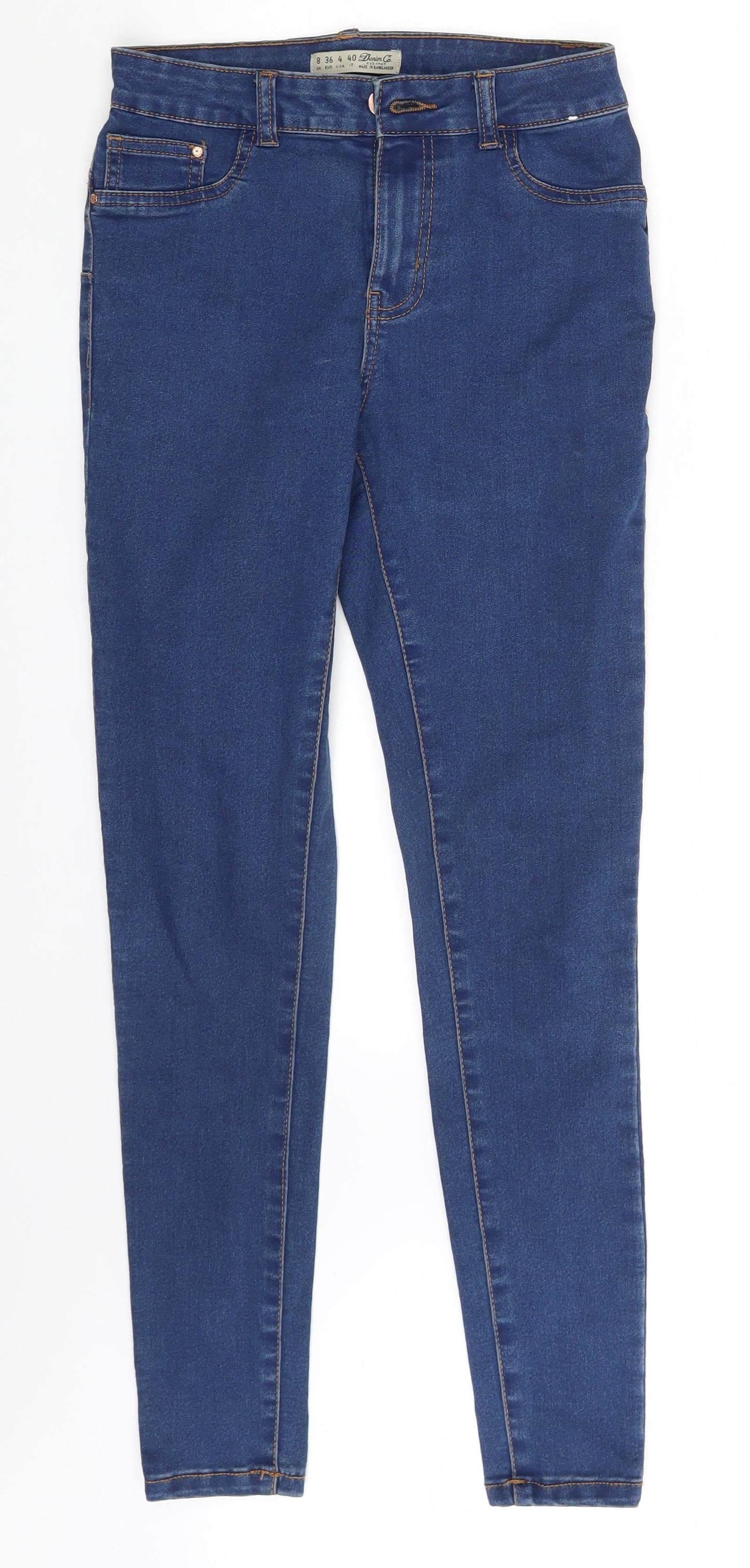 Denim & Co. Womens Blue  Denim Skinny Jeans Size 8 L28.5 in