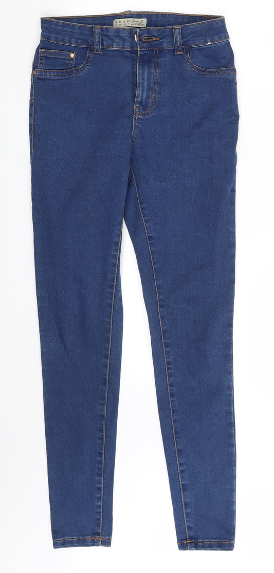 Denim & Co. Womens Blue  Denim Skinny Jeans Size 8 L28.5 in