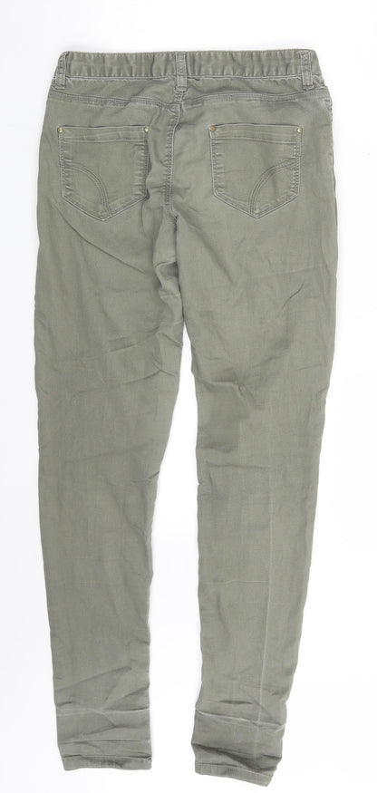 Denim Co. Womens Green  Denim Skinny Jeans Size 8 L29 in