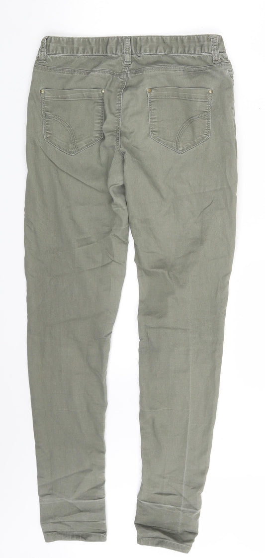 Denim Co. Womens Green  Denim Skinny Jeans Size 8 L29 in