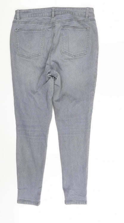 TU Womens Grey  Denim Skinny Jeans Size 12 L26 in