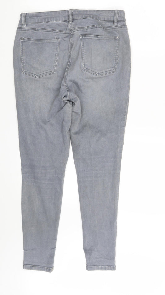 TU Womens Grey  Denim Skinny Jeans Size 12 L26 in