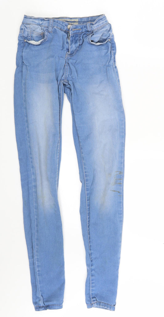 Denim Co. Womens Blue  Denim Skinny Jeans Size 6 L29 in