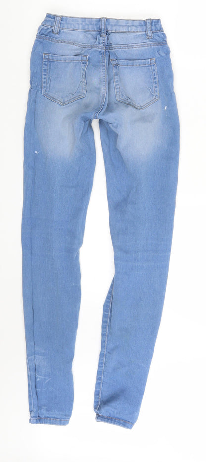 Denim Co. Womens Blue  Denim Skinny Jeans Size 6 L29 in