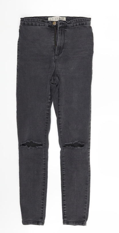 Denim Co. Womens Grey  Denim Skinny Jeans Size 10 L27 in