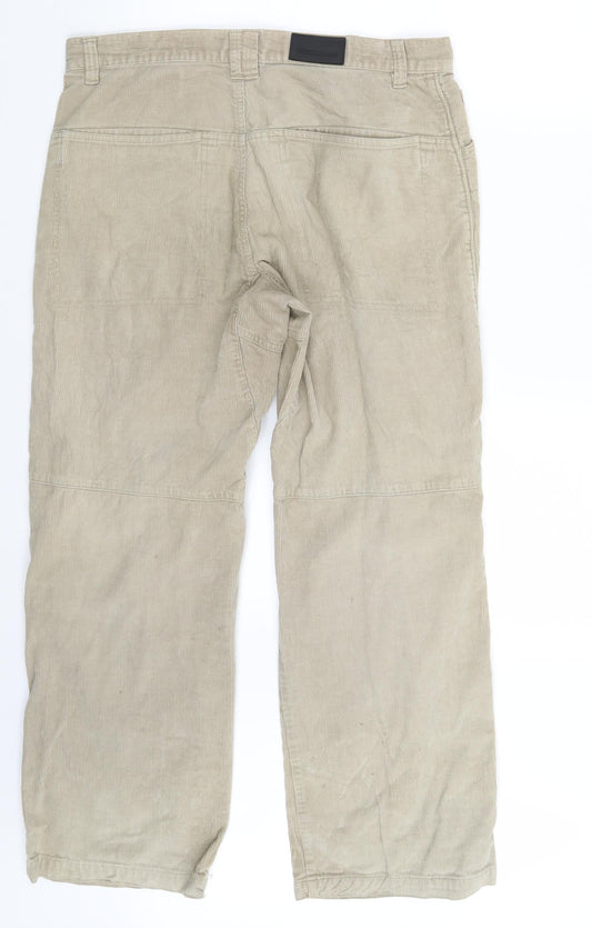 NEXT Mens Beige  Corduroy Straight Jeans Size 32 in L26 in