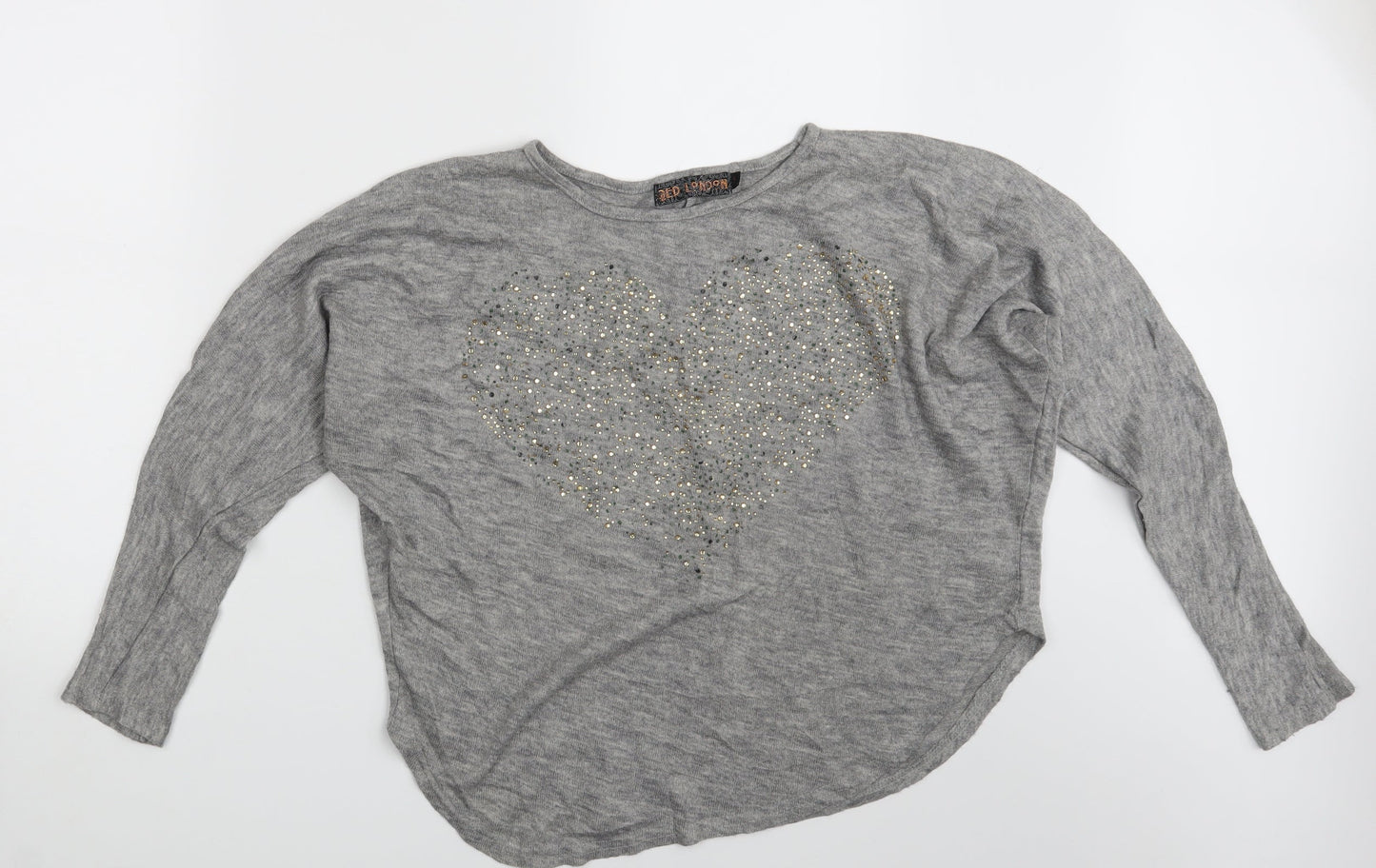 Womens UK Size S QED London Grey Pullover Jumper