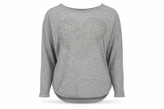 Womens UK Size S QED London Grey Pullover Jumper