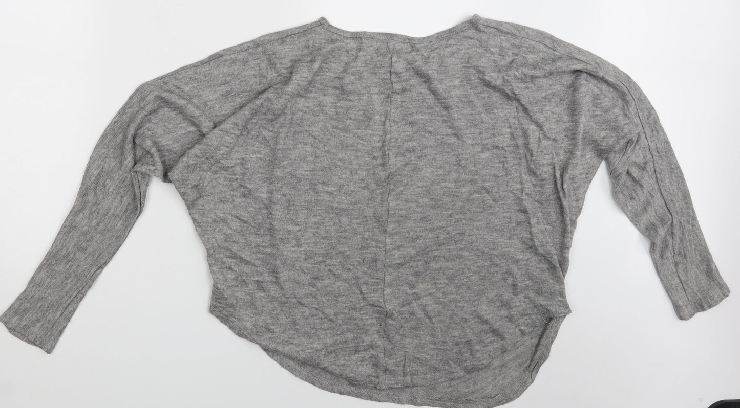 Womens UK Size S QED London Grey Pullover Jumper
