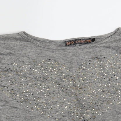 Womens UK Size S QED London Grey Pullover Jumper