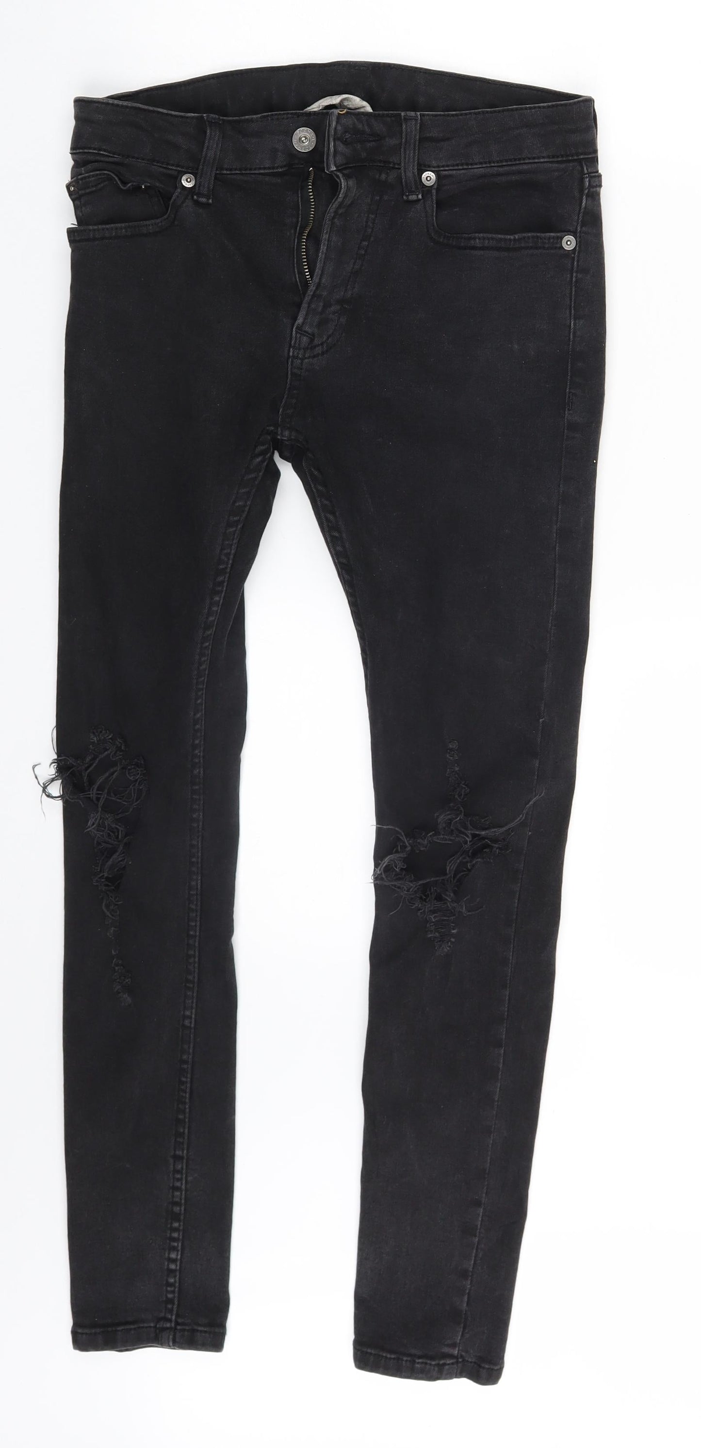 Mens UK Size 30 in Topman Slim Fit Skinny Black Jeans