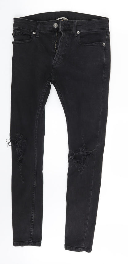 Mens UK Size 30 in Topman Slim Fit Skinny Black Jeans