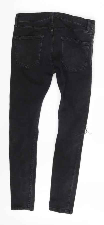 Mens UK Size 30 in Topman Slim Fit Skinny Black Jeans
