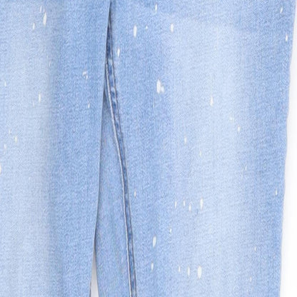 Denim Co. Womens Blue Polka Dot Denim Skinny Jeans Size 12 L28 in