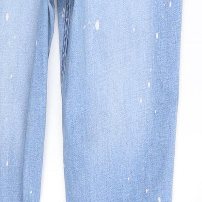 Denim Co. Womens Blue Polka Dot Denim Skinny Jeans Size 12 L28 in