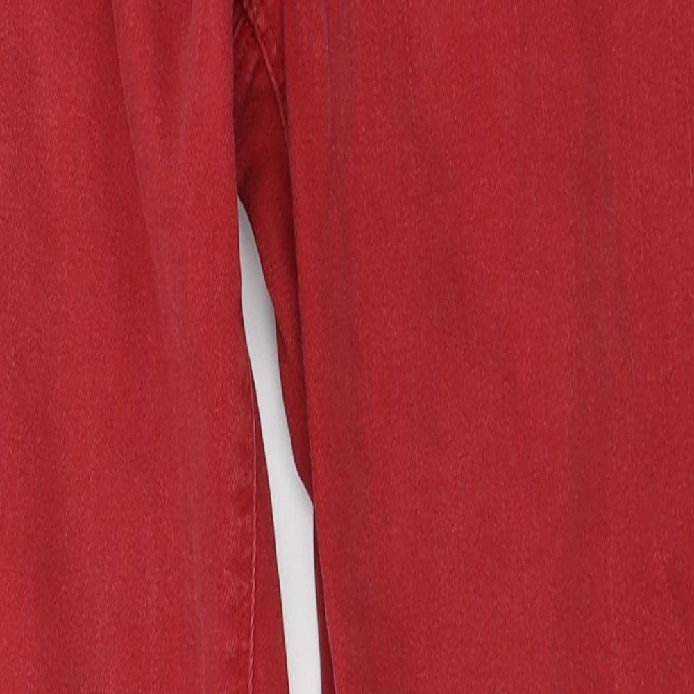Dorothy Perkins Womens Red  Denim Skinny Jeans Size 10 L28 in