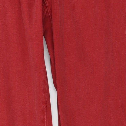 Dorothy Perkins Womens Red  Denim Skinny Jeans Size 10 L28 in