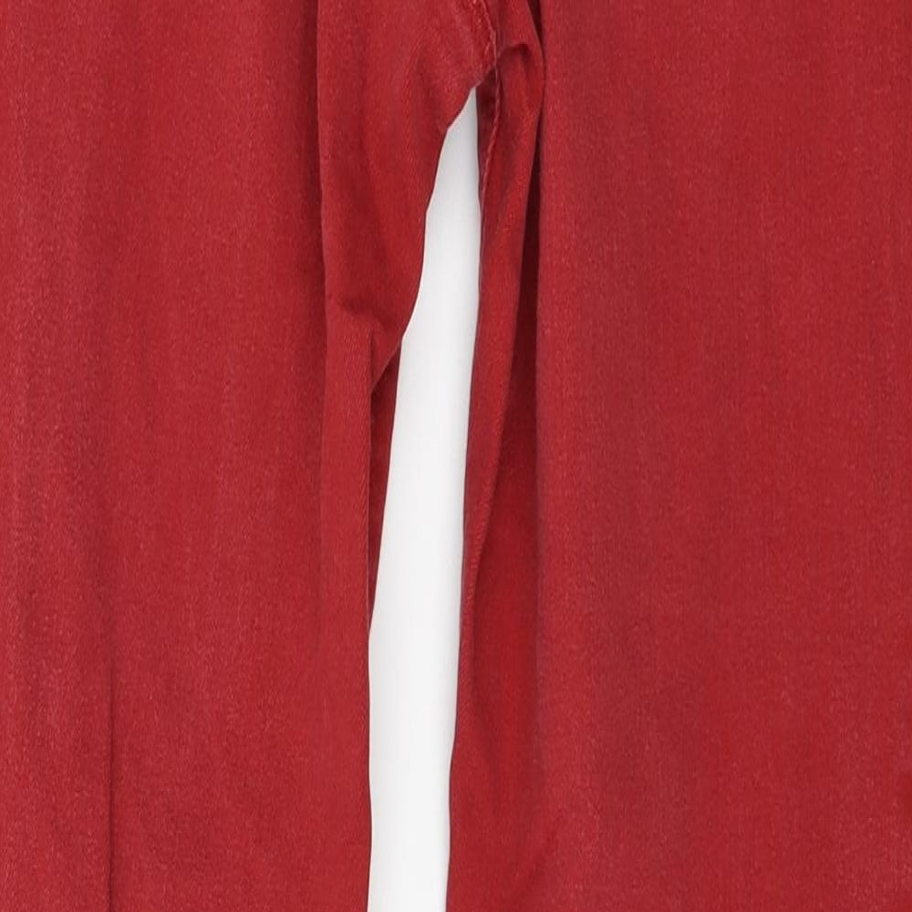 Dorothy Perkins Womens Red  Denim Skinny Jeans Size 10 L28 in