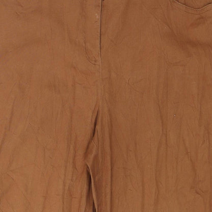 Casual Wear Womens Brown   Cropped Trousers Size 20 L23 in