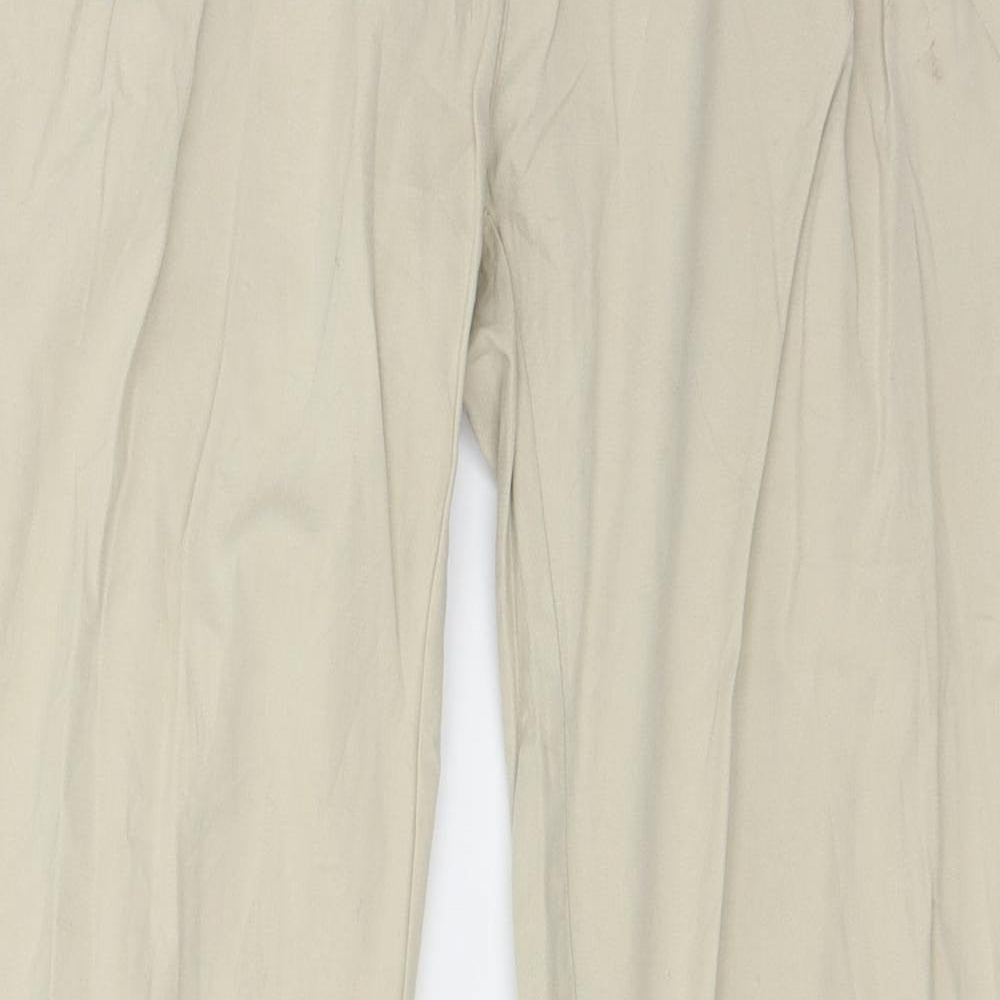 Womens UK Size S Preworn Regular Fit  Beige Trousers