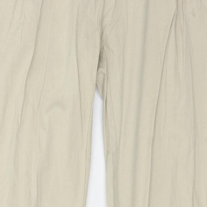 Womens UK Size S Preworn Regular Fit  Beige Trousers