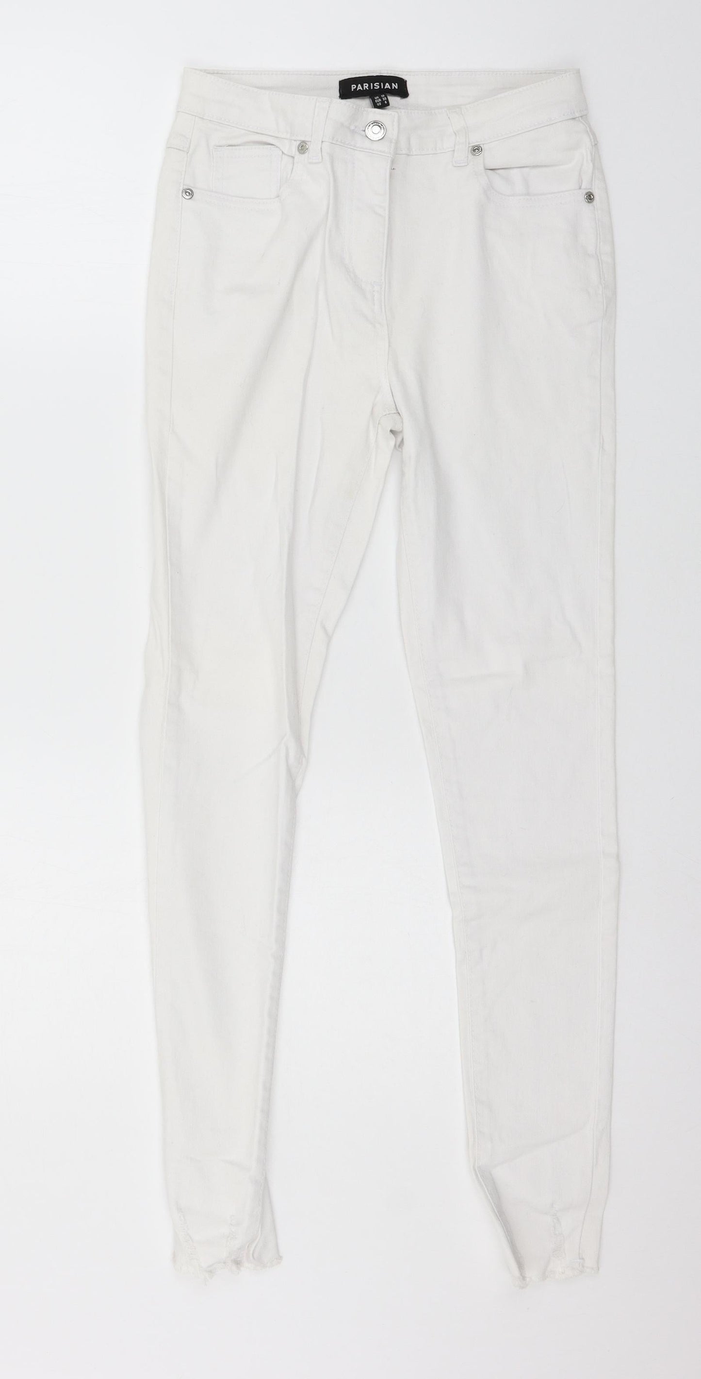 Parisian Womens White  Denim Skinny Jeans Size 10 L27 in