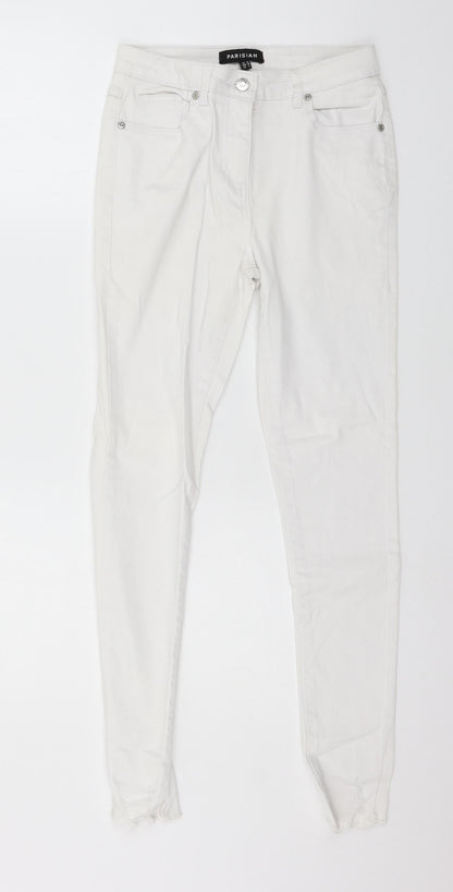 Parisian Womens White  Denim Skinny Jeans Size 10 L27 in