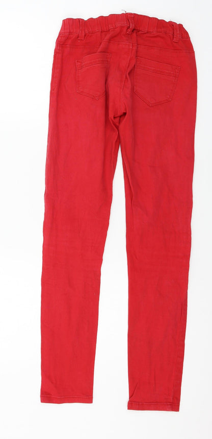 Miss Romance Womens Red  Denim Jegging Jeans Size 28 in L28 in